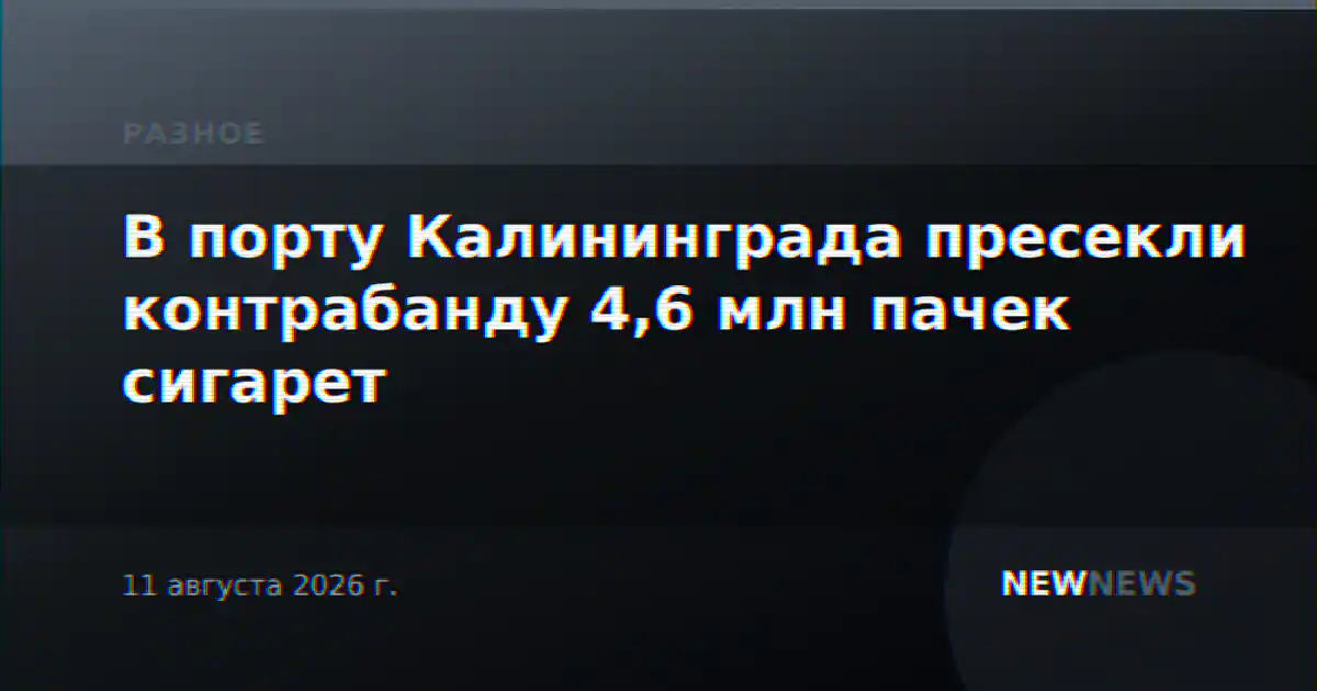 В порту Калининграда пресекли контрабанду 4,6 млн пачек сигарет