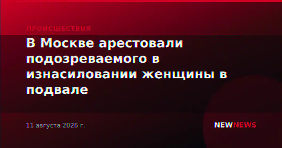 В Москве арестовали подозреваемого в изнасиловании женщины в подвале