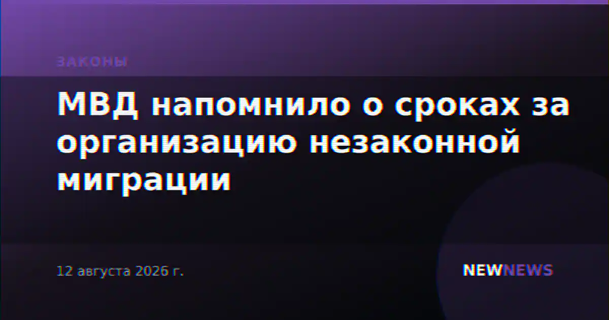 МВД напомнило о сроках за организацию незаконной миграции