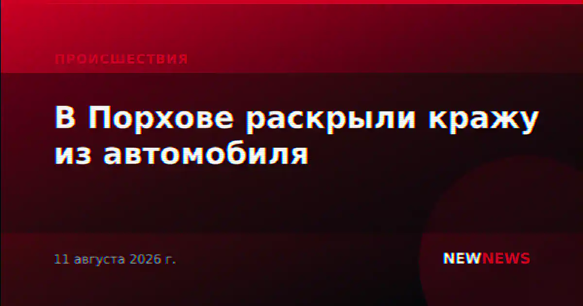 В Порхове раскрыли кражу из автомобиля