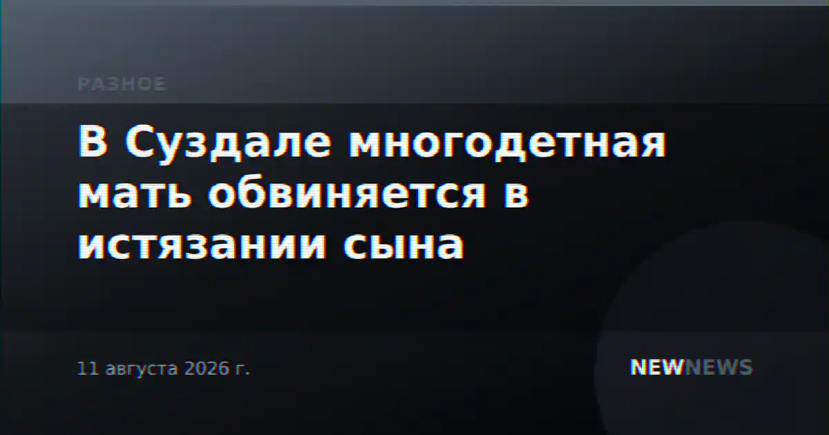В Суздале многодетная мать обвиняется в истязании сына