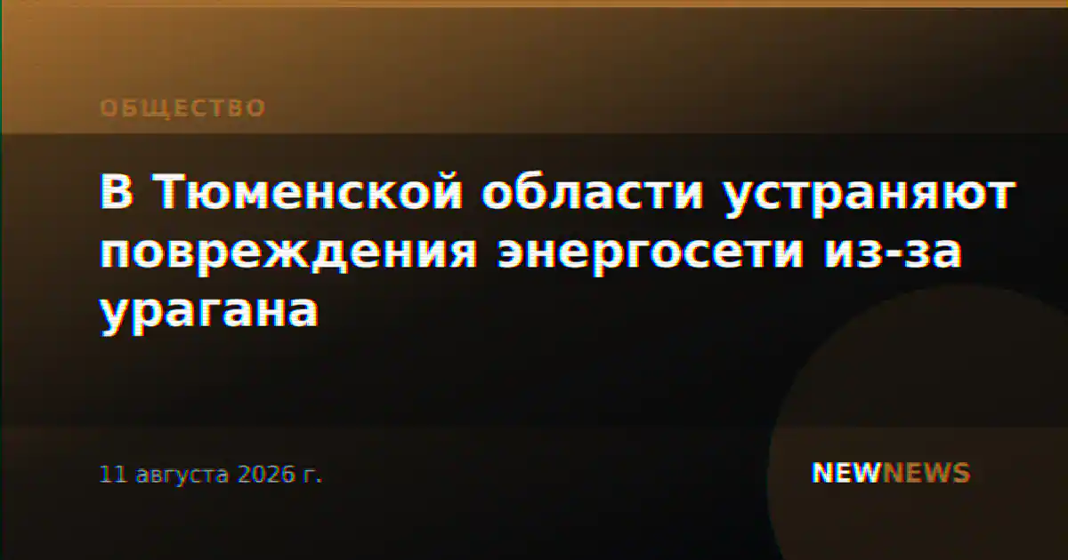 В Тюменской области устраняют повреждения энергосети из-за урагана