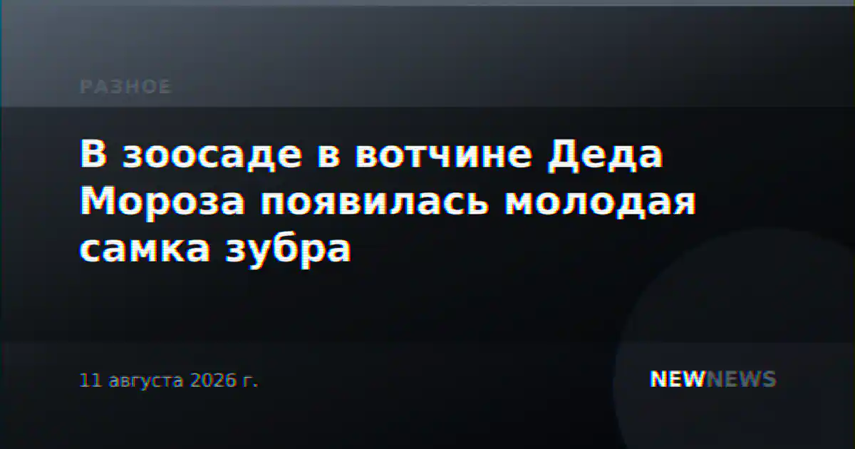 В зоосаде в вотчине Деда Мороза появилась молодая самка зубра