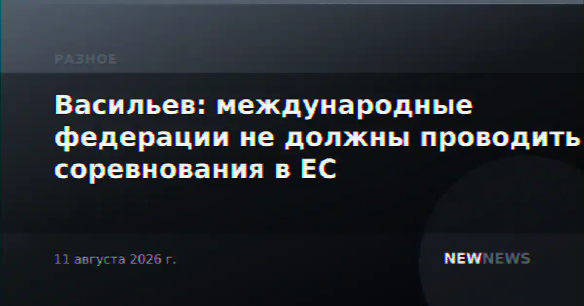 Васильев: международные федерации не должны проводить соревнования в ЕС