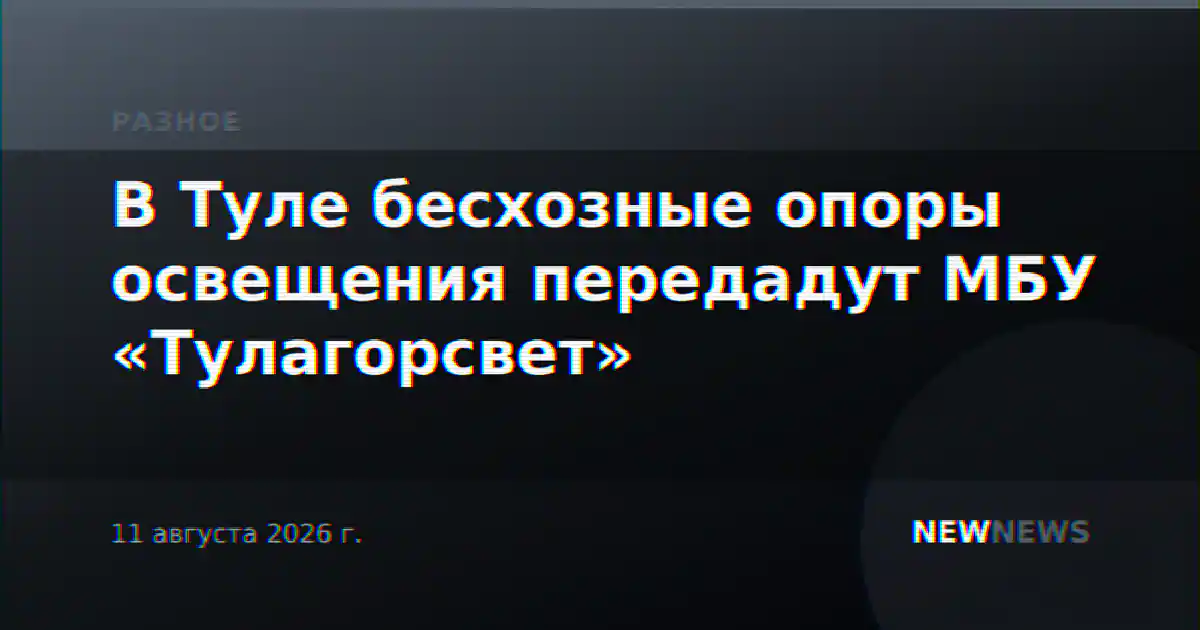 В Туле бесхозные опоры освещения передадут МБУ «Тулагорсвет»