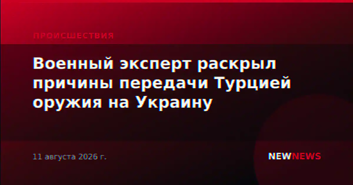 Военный эксперт раскрыл причины передачи Турцией оружия на Украину