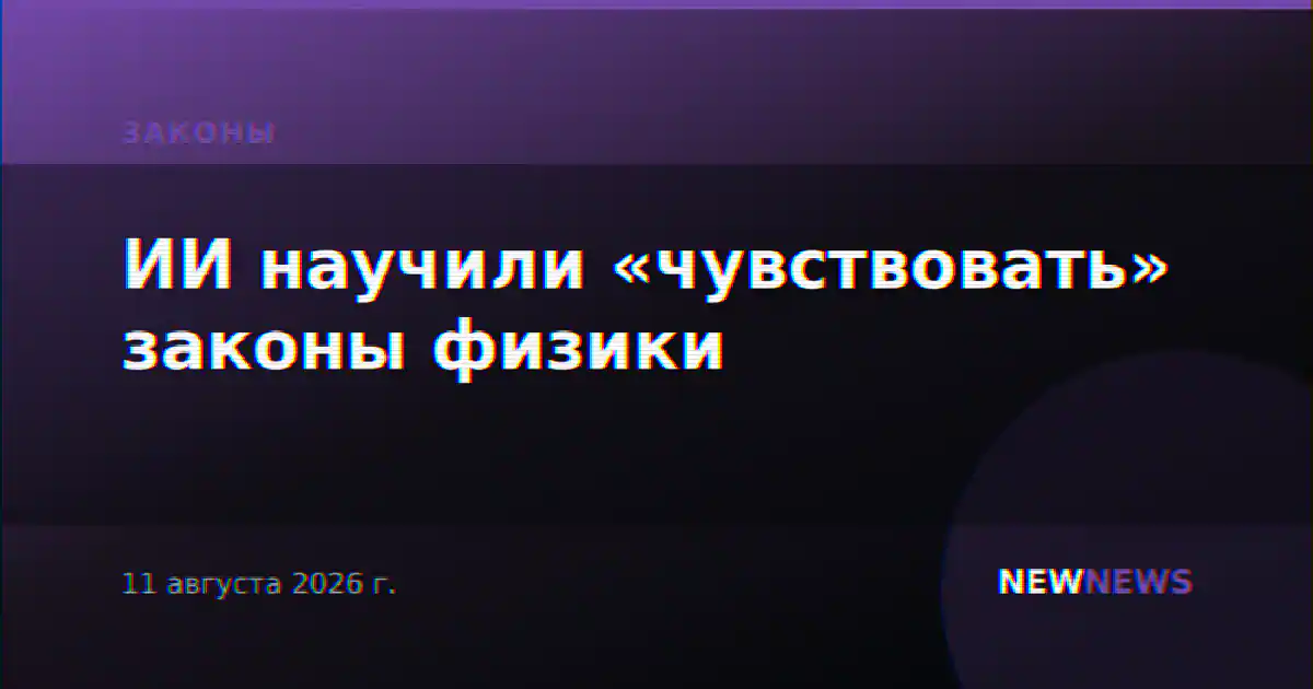 ИИ научили «чувствовать» законы физики