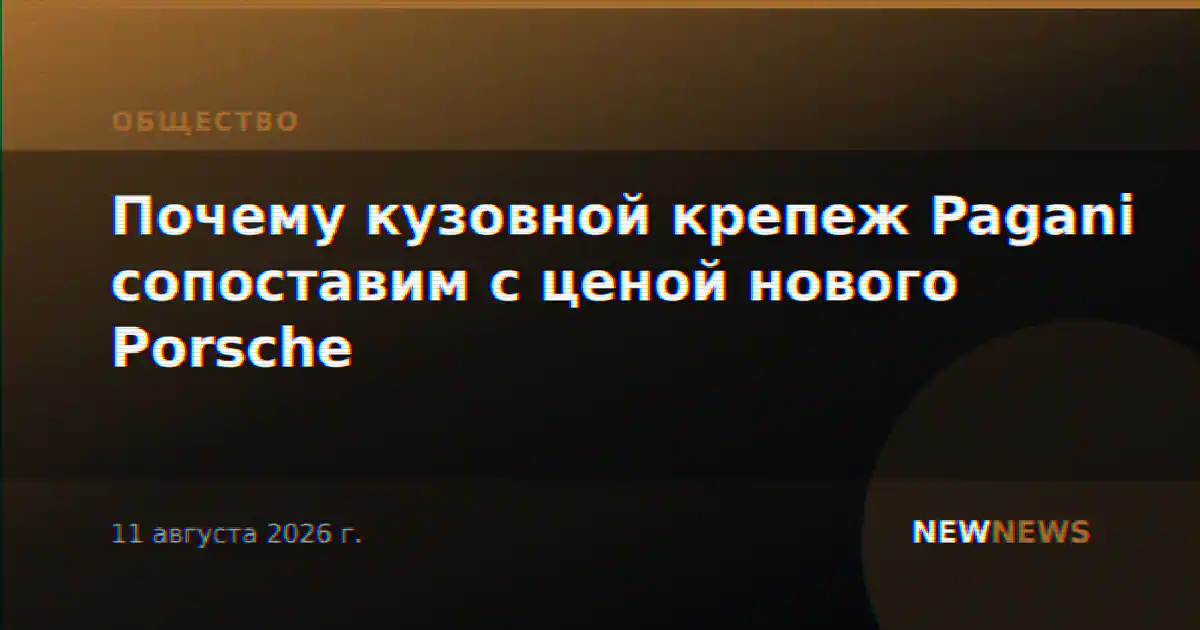 Почему кузовной крепеж Pagani сопоставим с ценой нового Porsche