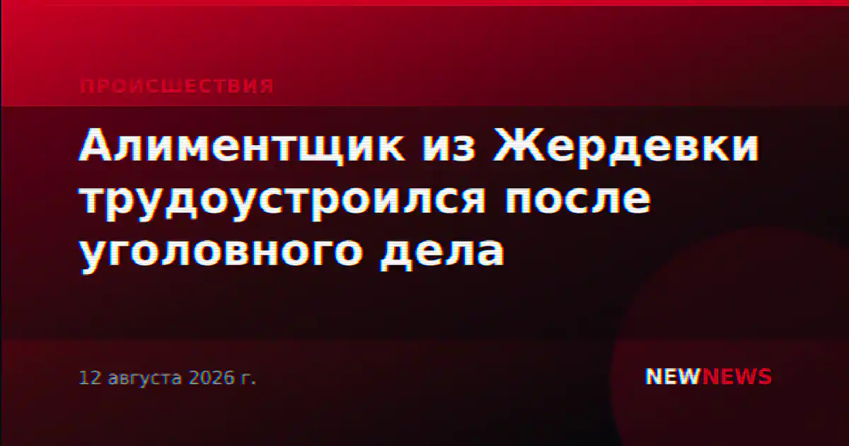 Алиментщик из Жердевки трудоустроился после уголовного дела