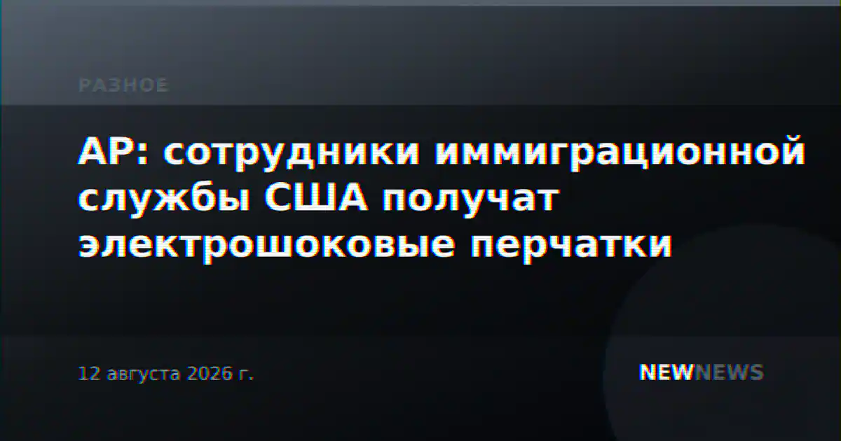 AP: сотрудники иммиграционной службы США получат электрошоковые перчатки