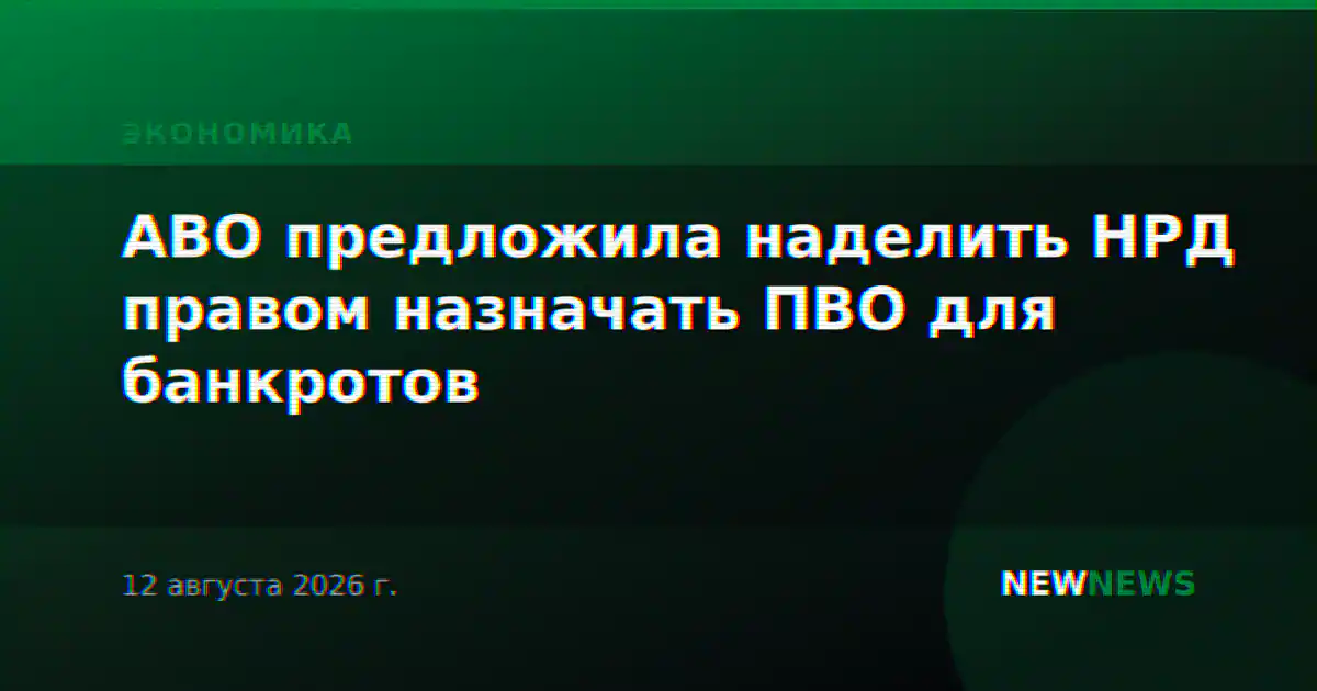 АВО предложила наделить НРД правом назначать ПВО для банкротов