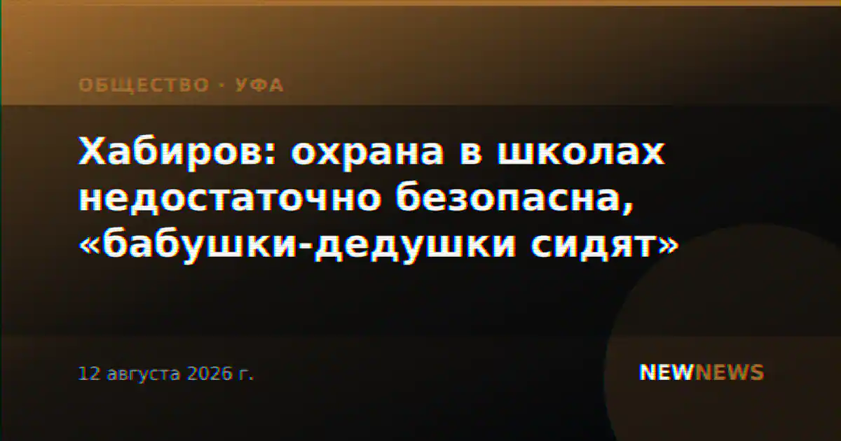 Хабиров: охрана в школах недостаточно безопасна, «бабушки-дедушки сидят»