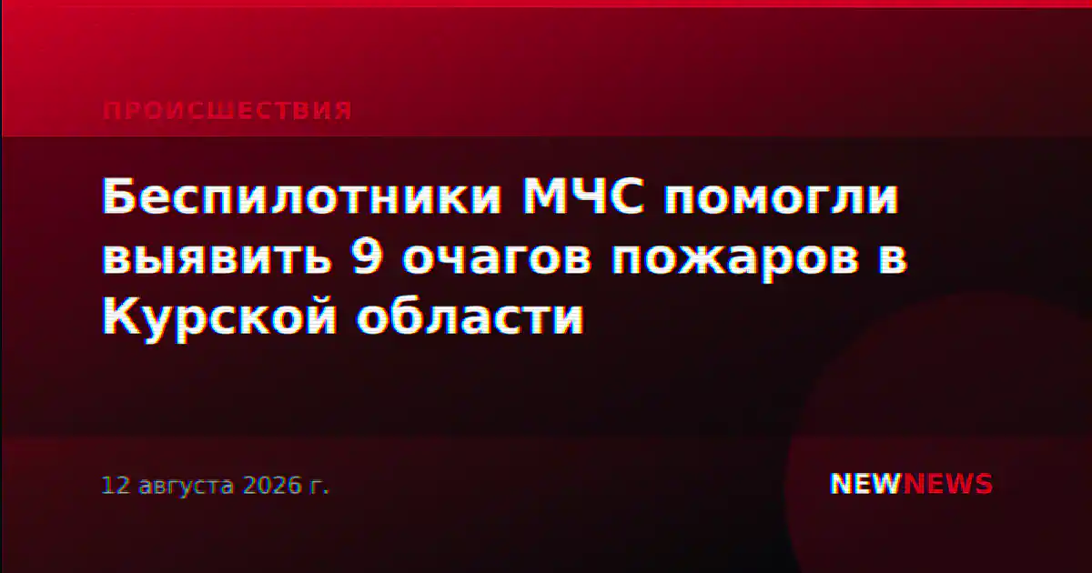 Беспилотники МЧС помогли выявить 9 очагов пожаров в Курской области