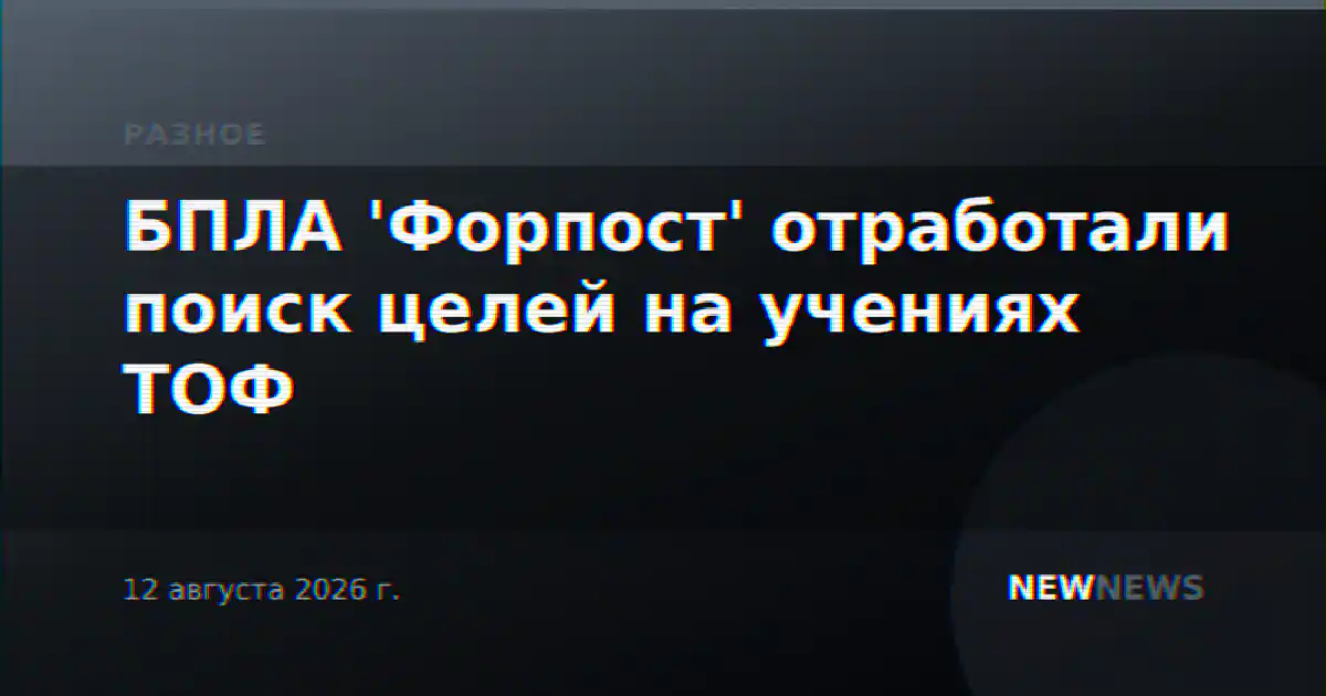 БПЛА 'Форпост' отработали поиск целей на учениях ТОФ