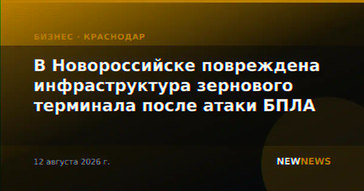В Новороссийске повреждена инфраструктура зернового терминала после атаки БПЛА