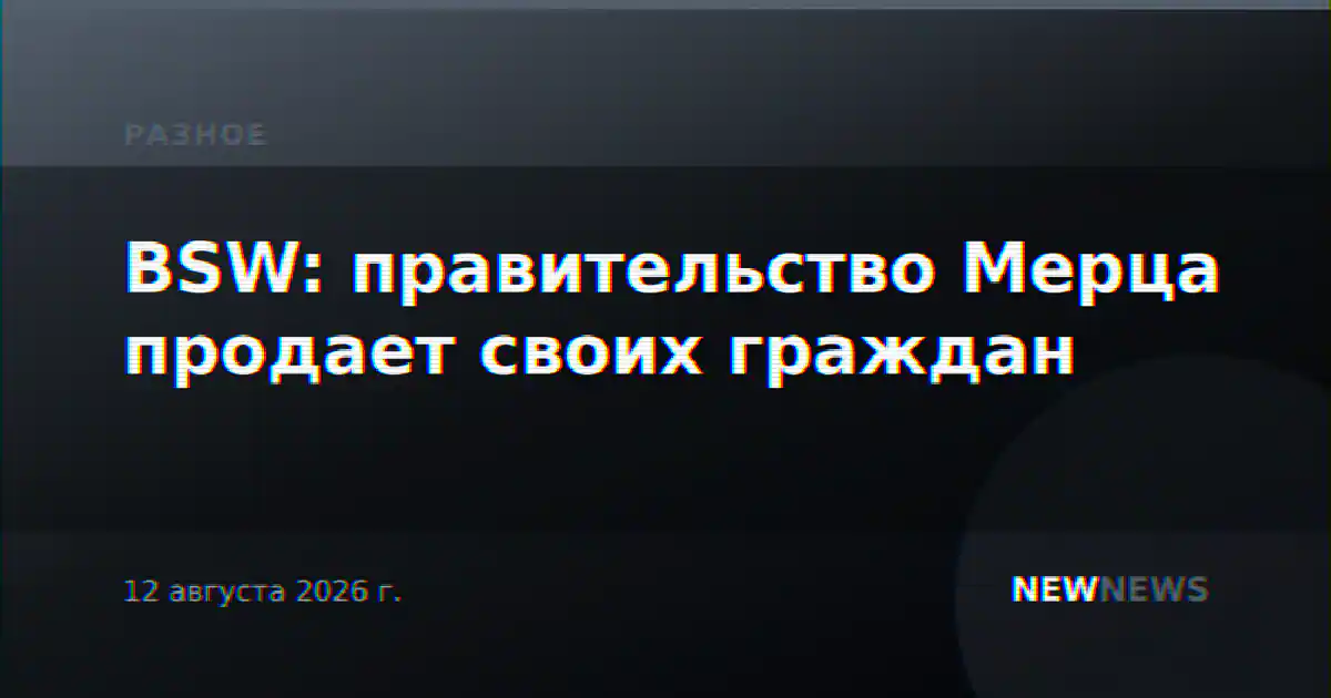 BSW: правительство Мерца продает своих граждан