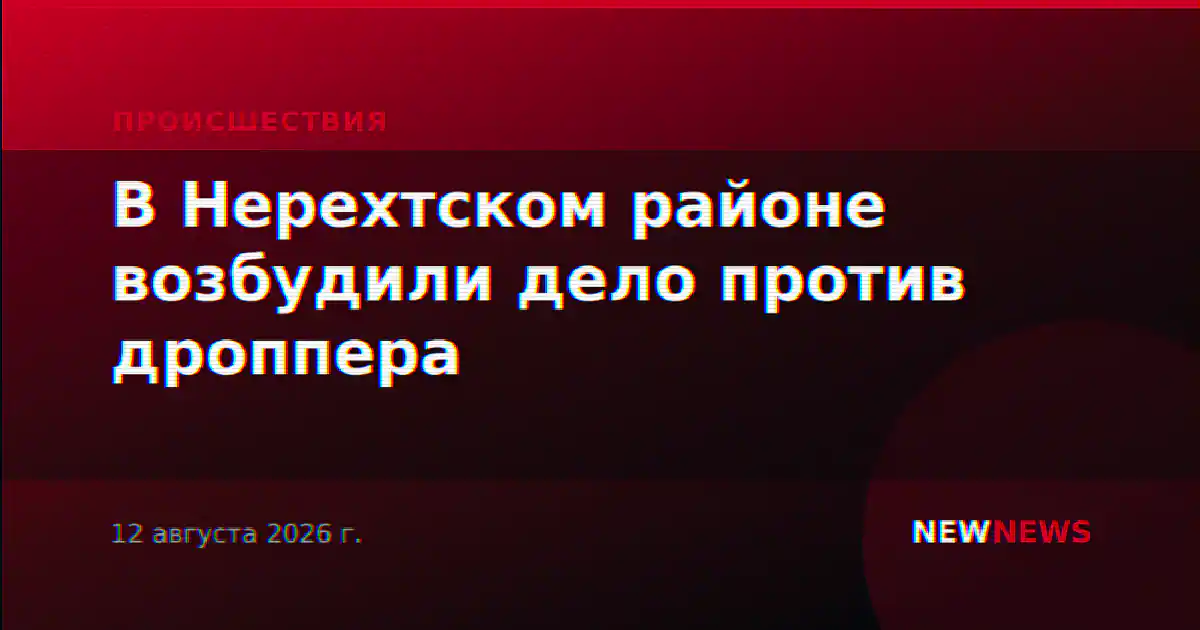 В Нерехтском районе возбудили дело против дроппера