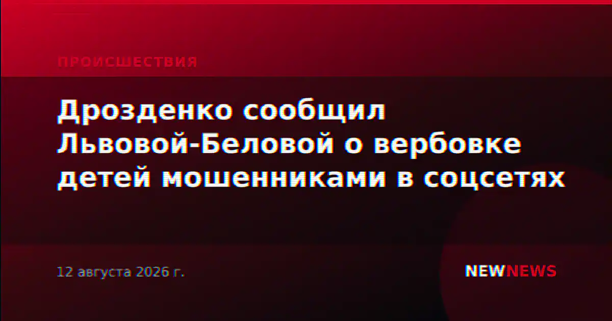 Дрозденко сообщил Львовой-Беловой о вербовке детей мошенниками в соцсетях