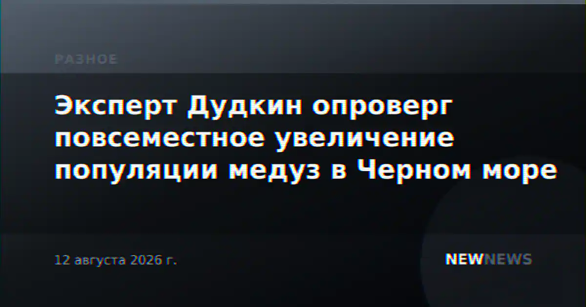 Эксперт Дудкин опроверг повсеместное увеличение популяции медуз в Черном море