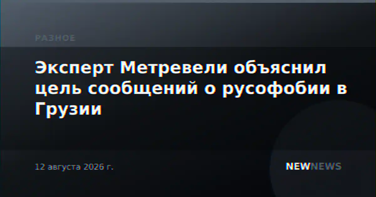 Эксперт Метревели объяснил цель сообщений о русофобии в Грузии
