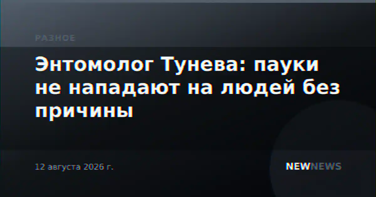 Энтомолог Тунева: пауки не нападают на людей без причины