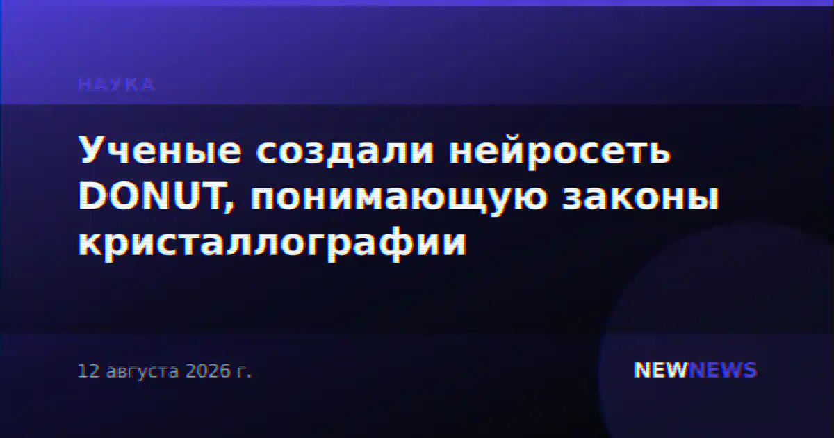 Ученые создали нейросеть DONUT, понимающую законы кристаллографии