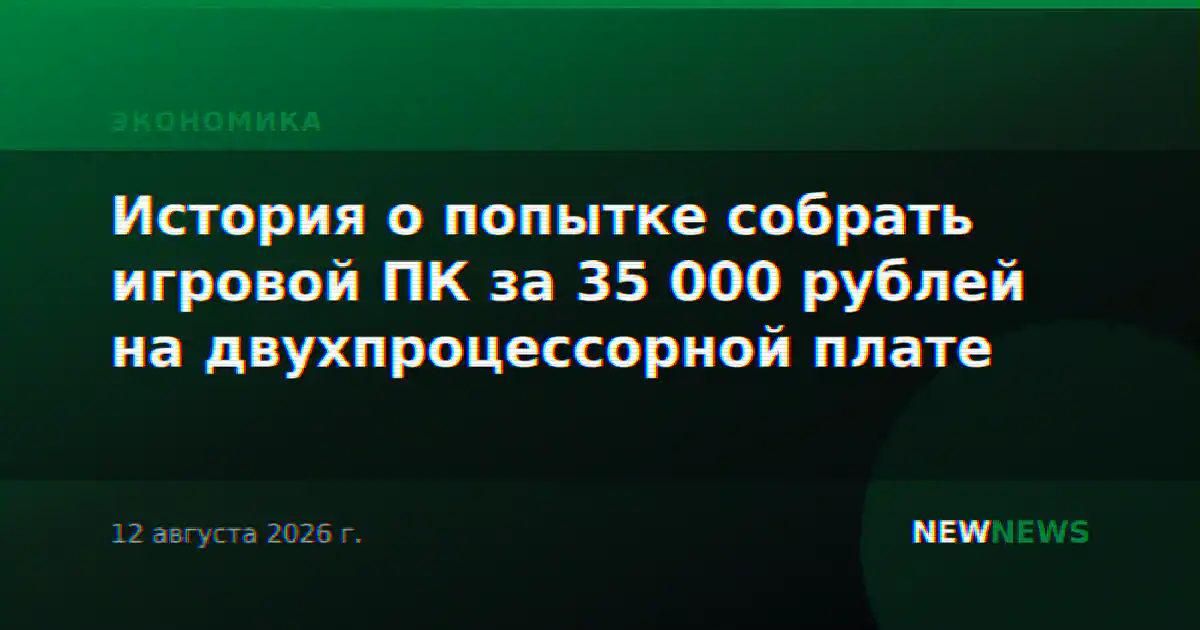 История о попытке собрать игровой ПК за 35 000 рублей на двухпроцессорной плате