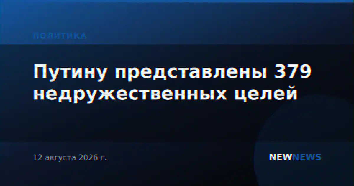 Путину представлены 379 недружественных целей