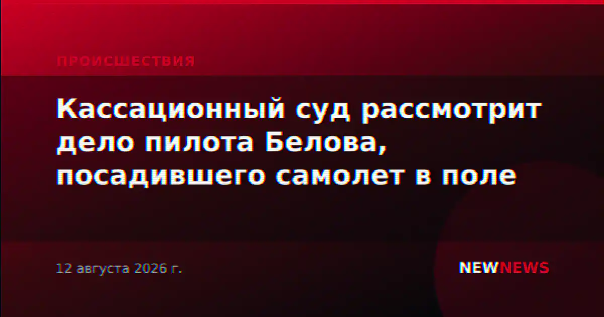 Кассационный суд рассмотрит дело пилота Белова, посадившего самолет в поле
