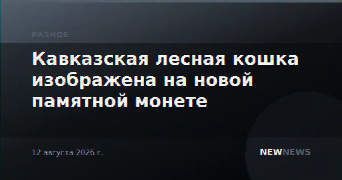 Кавказская лесная кошка изображена на новой памятной монете
