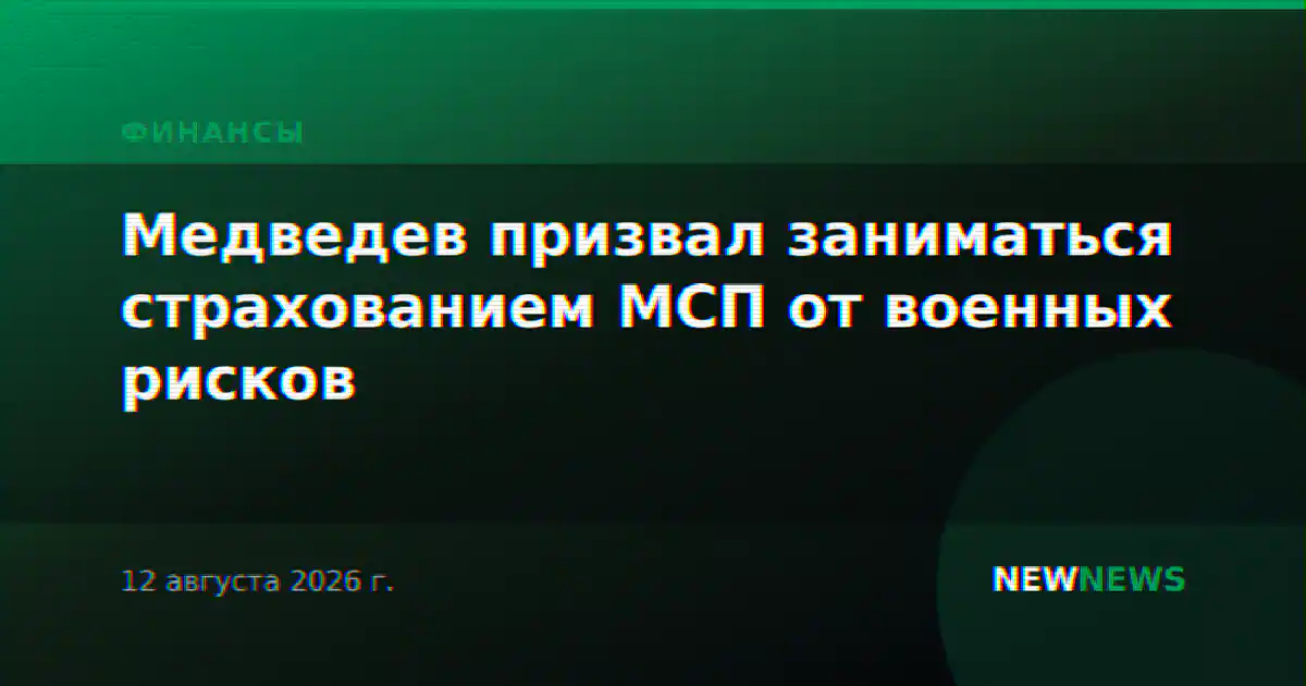 Медведев призвал заниматься страхованием МСП от военных рисков