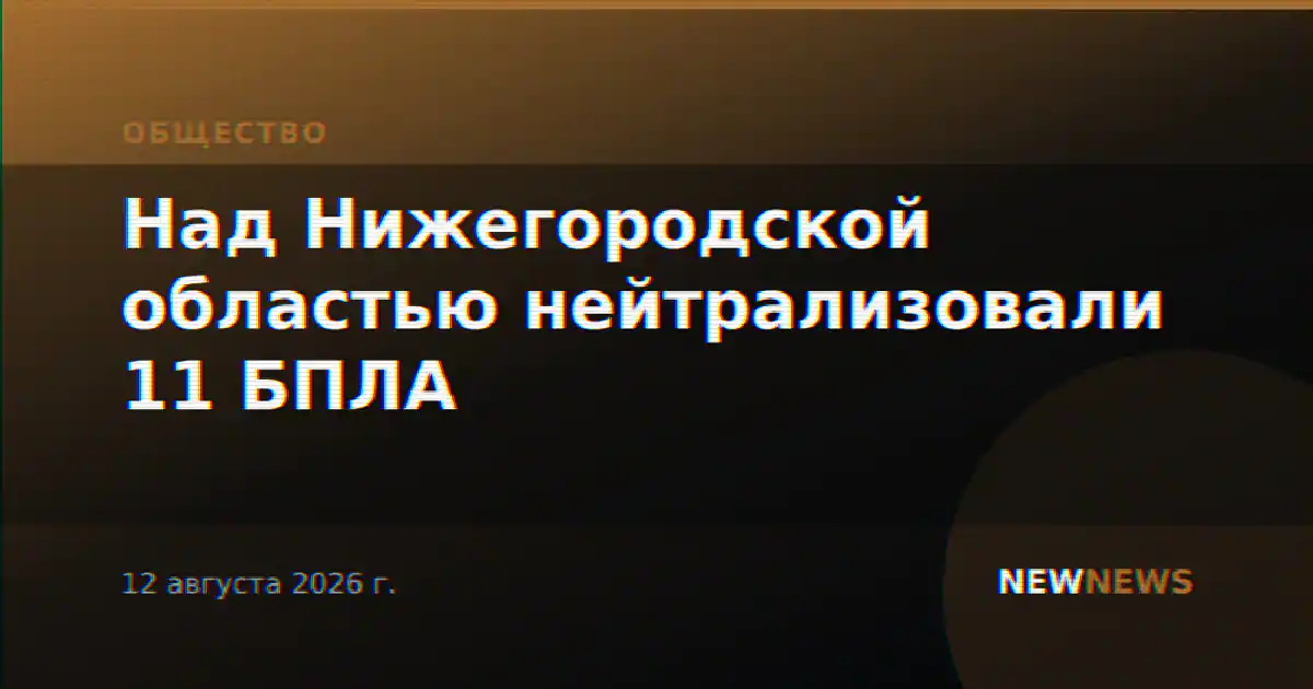 Над Нижегородской областью нейтрализовали 11 БПЛА