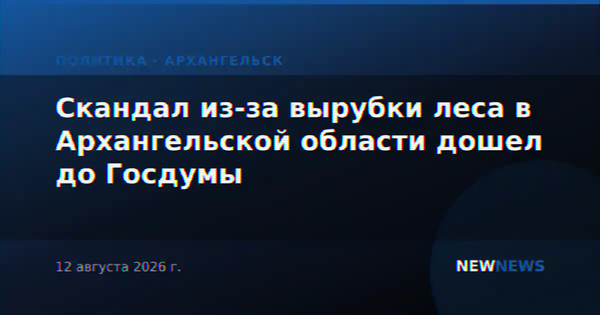 Скандал из-за вырубки леса в Архангельской области дошел до Госдумы