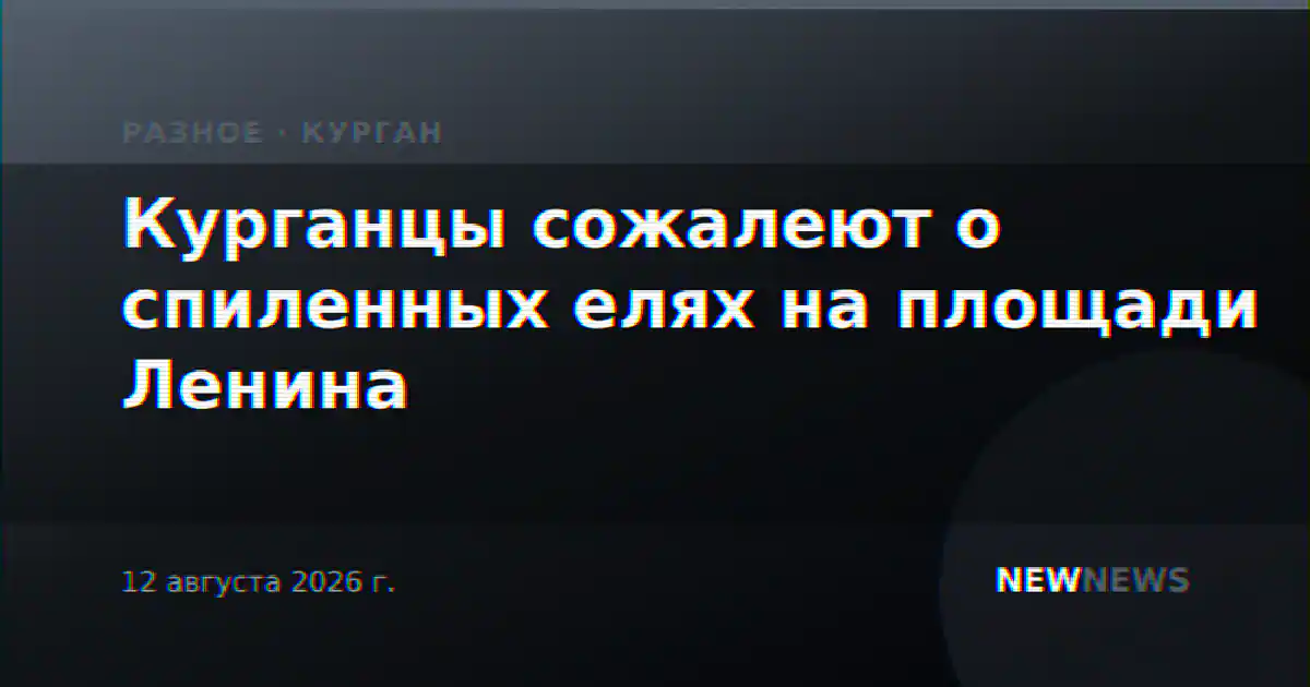 Курганцы сожалеют о спиленных елях на площади Ленина