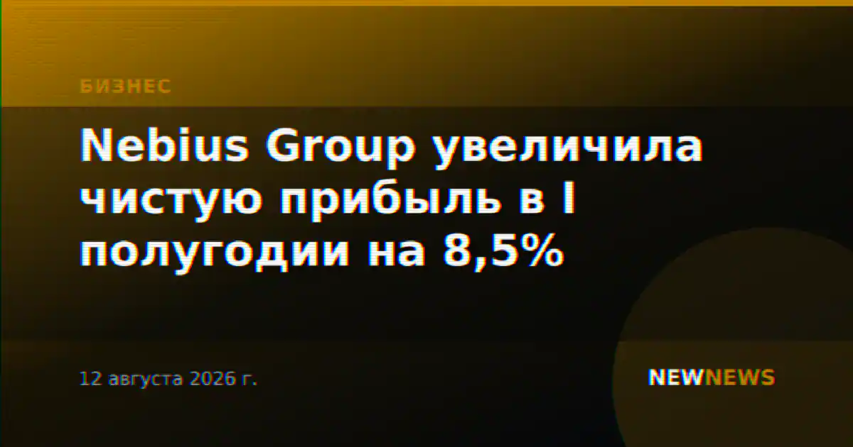 Nebius Group увеличила чистую прибыль в I полугодии на 8,5%