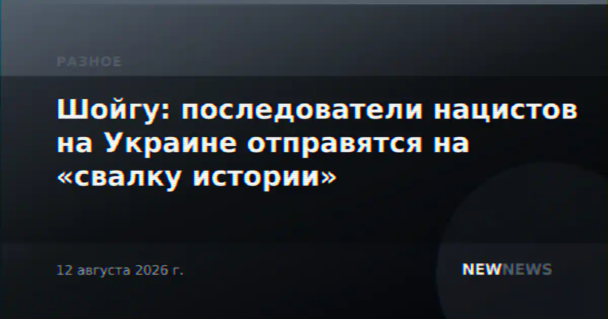Шойгу: последователи нацистов на Украине отправятся на «свалку истории»