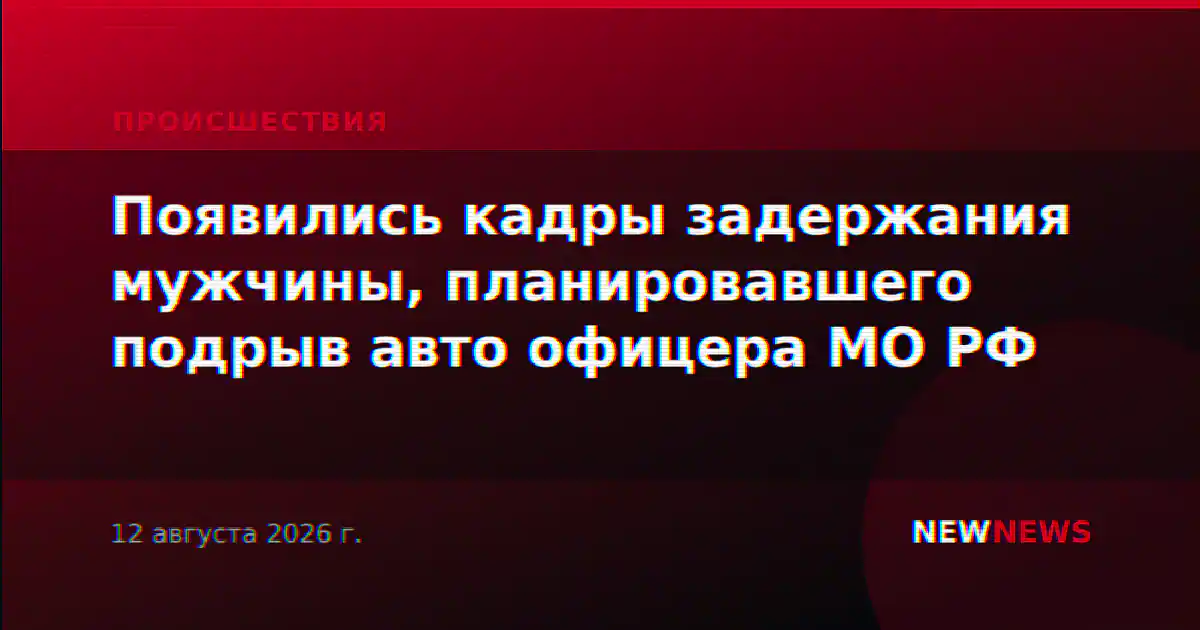 Появились кадры задержания мужчины, планировавшего подрыв авто офицера МО РФ