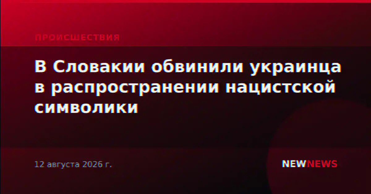В Словакии обвинили украинца в распространении нацистской символики
