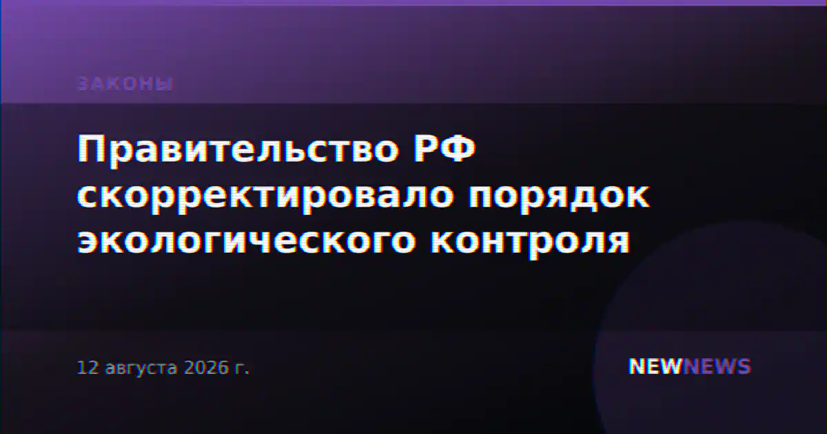Правительство РФ скорректировало порядок экологического контроля