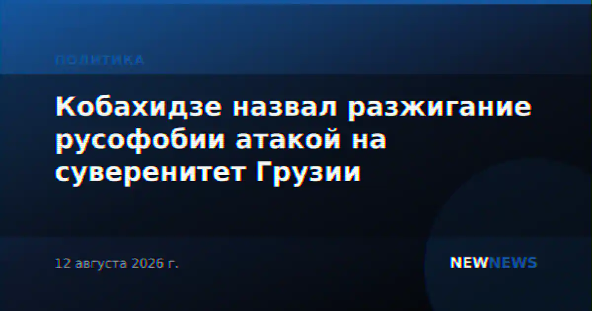 Кобахидзе назвал разжигание русофобии атакой на суверенитет Грузии