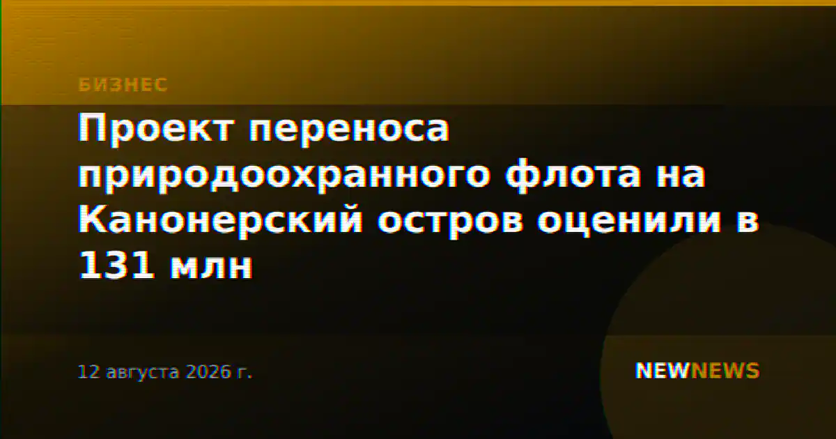 Проект переноса природоохранного флота на Канонерский остров оценили в 131 млн