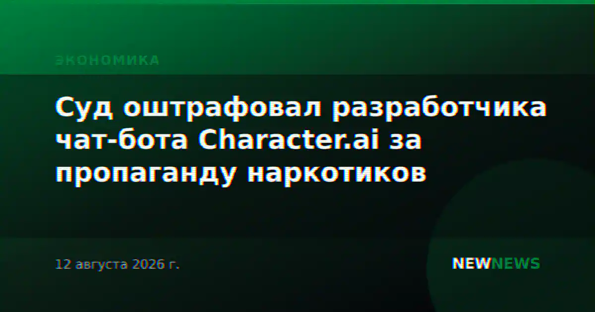 Суд оштрафовал разработчика чат-бота Character.ai за пропаганду наркотиков