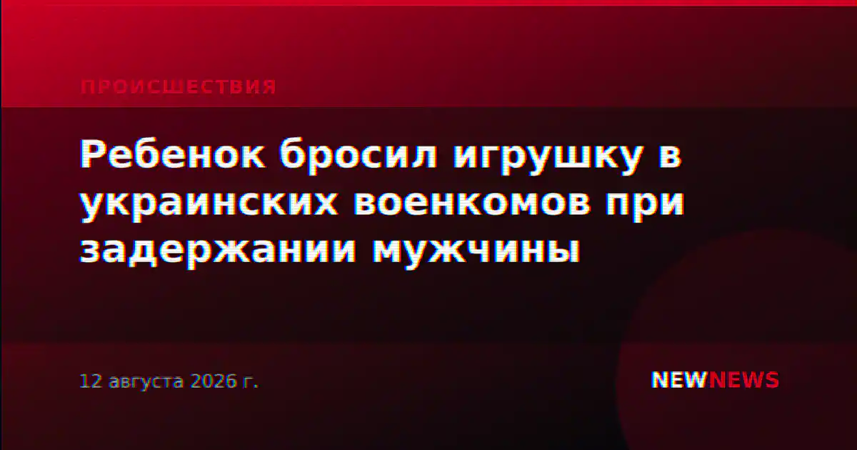 Ребенок бросил игрушку в украинских военкомов при задержании мужчины