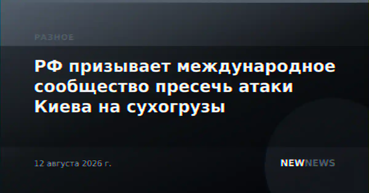 РФ призывает международное сообщество пресечь атаки Киева на сухогрузы