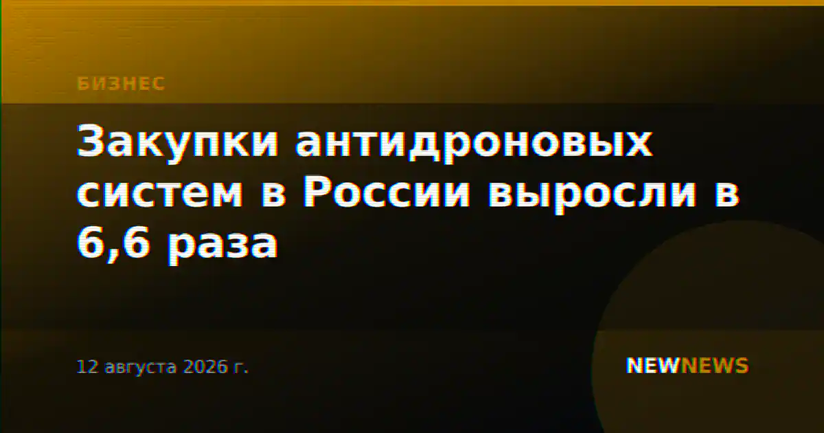 Закупки антидроновых систем в России выросли в 6,6 раза