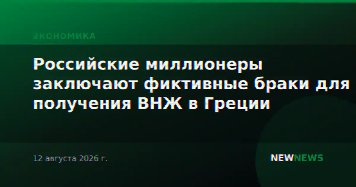 Российские миллионеры заключают фиктивные браки для получения ВНЖ в Греции