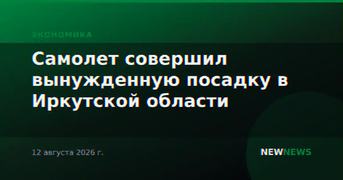 Самолет совершил вынужденную посадку в Иркутской области