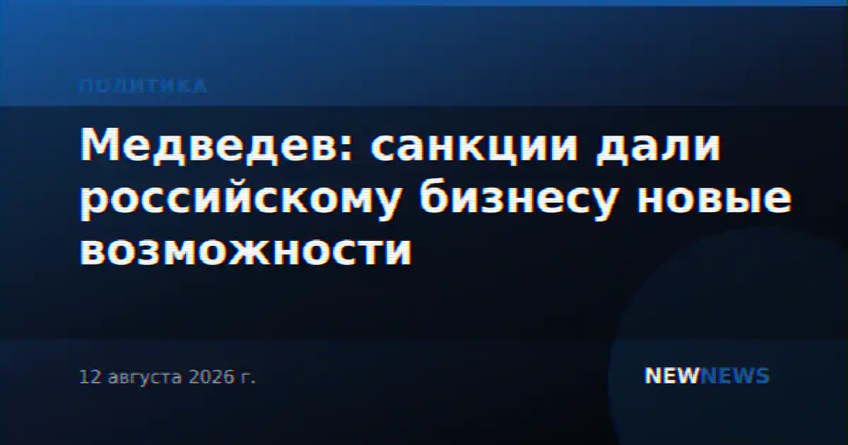 Медведев: санкции дали российскому бизнесу новые возможности