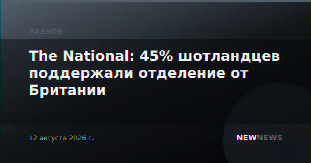 The National: 45% шотландцев поддержали отделение от Британии