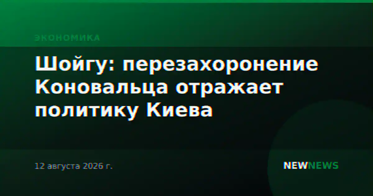 Шойгу: перезахоронение Коновальца отражает политику Киева